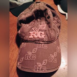 Girls Brown Cap with Pink RG Logo        (0991)